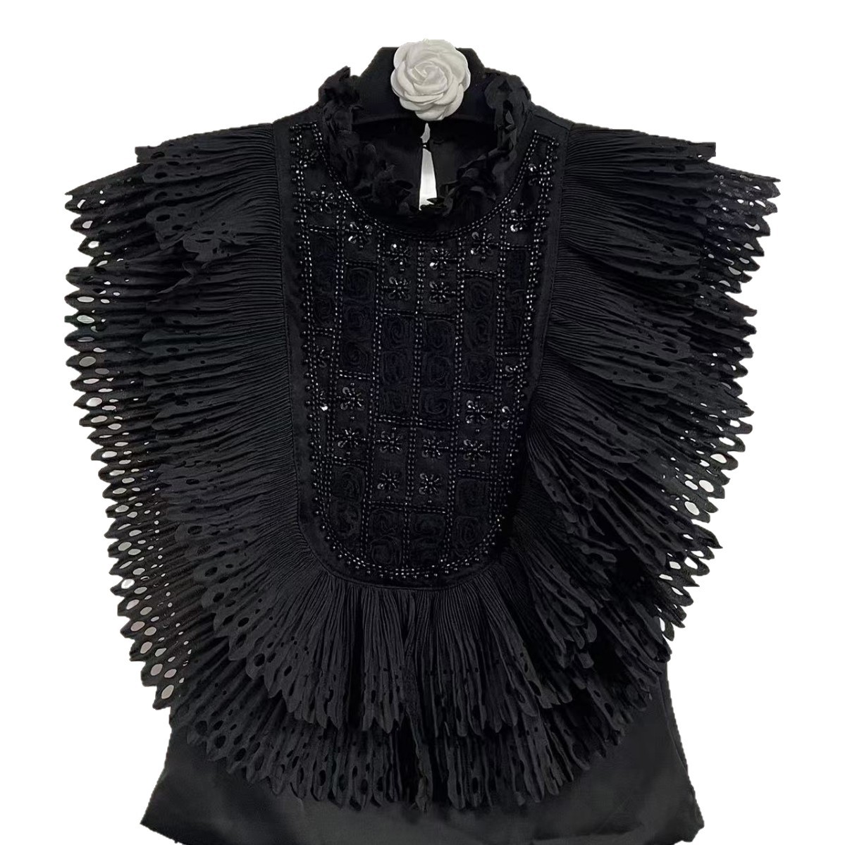 Top Blouse Women Sleeveless Ru - Shirt Camp Collar 리뷰 및 가격