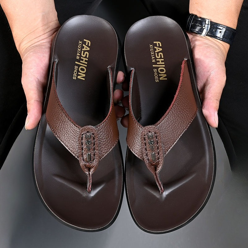 Hot Sale Men's Flip Flops High - Flip Flop Leather Men 리뷰 및 가격