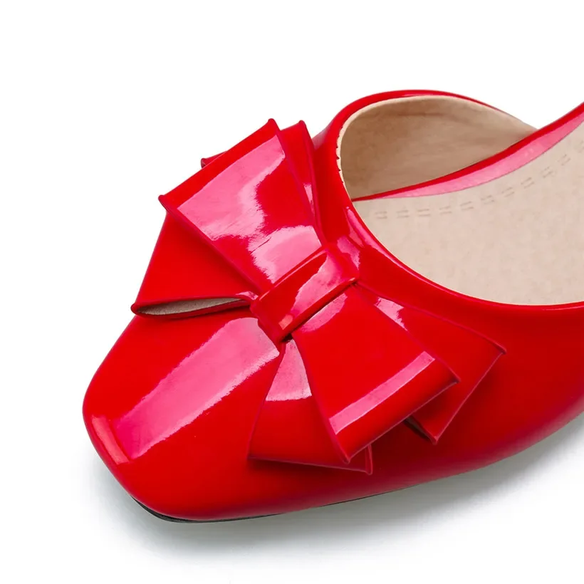 Big Size Women Bowtie Pumps Ro - Casual Sandal Leather 리뷰 및 가격